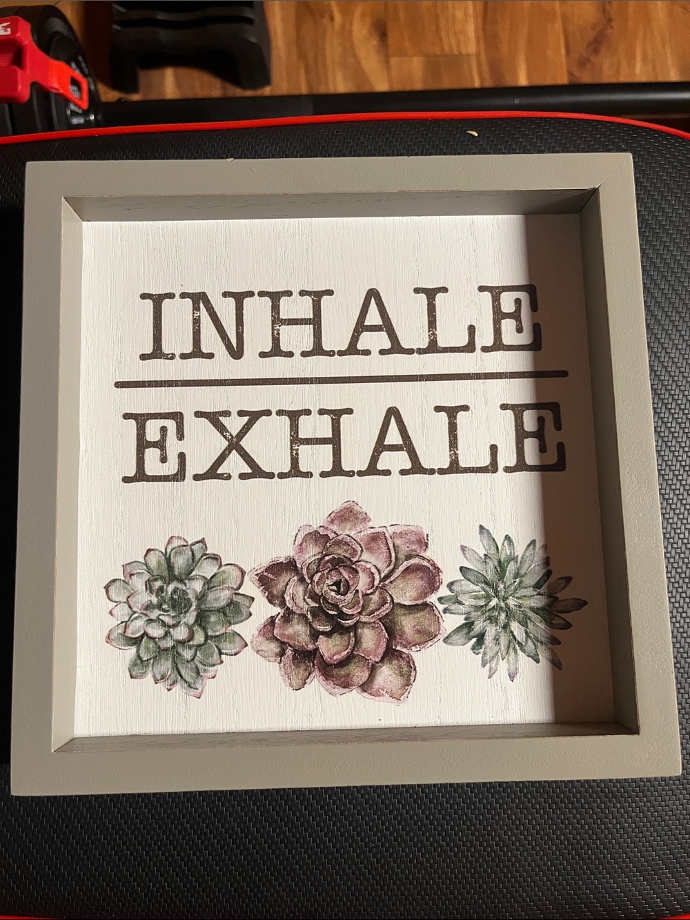 Inhale Exhale Succulent Sign